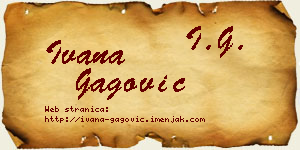 Ivana Gagović vizit kartica
